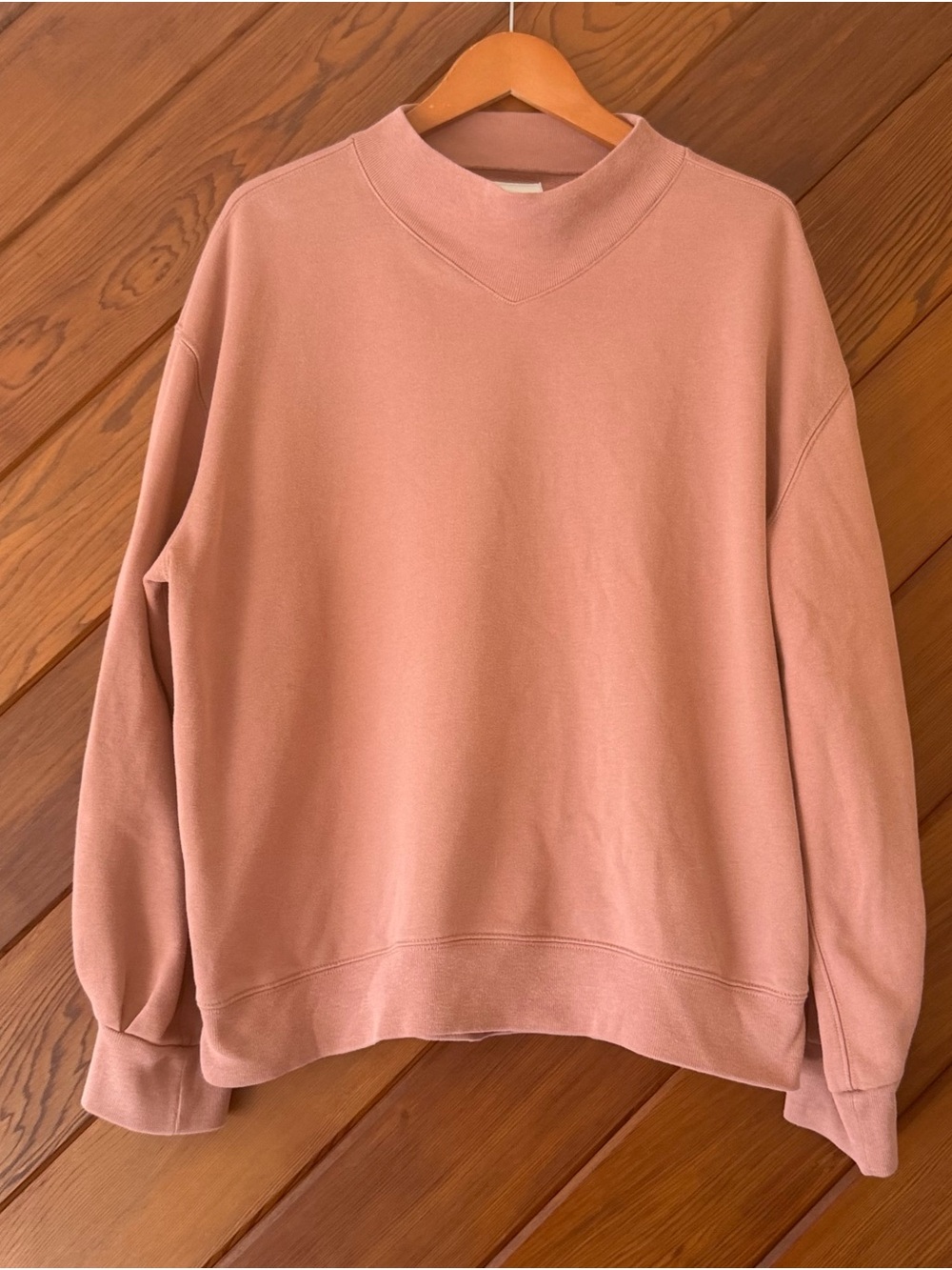 Abercrombie & Fitch Soft A&F Mock Neck Sweatshirt Women’s XL Pink Oversized